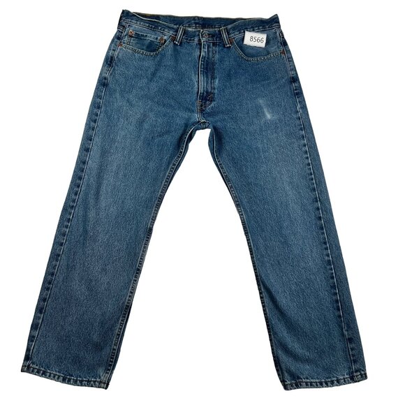 Levi’s 505 Jeans Men’s 5-Pocket Straight Leg Cotton Denim Button Close Blue 36 - Picture 13 of 13